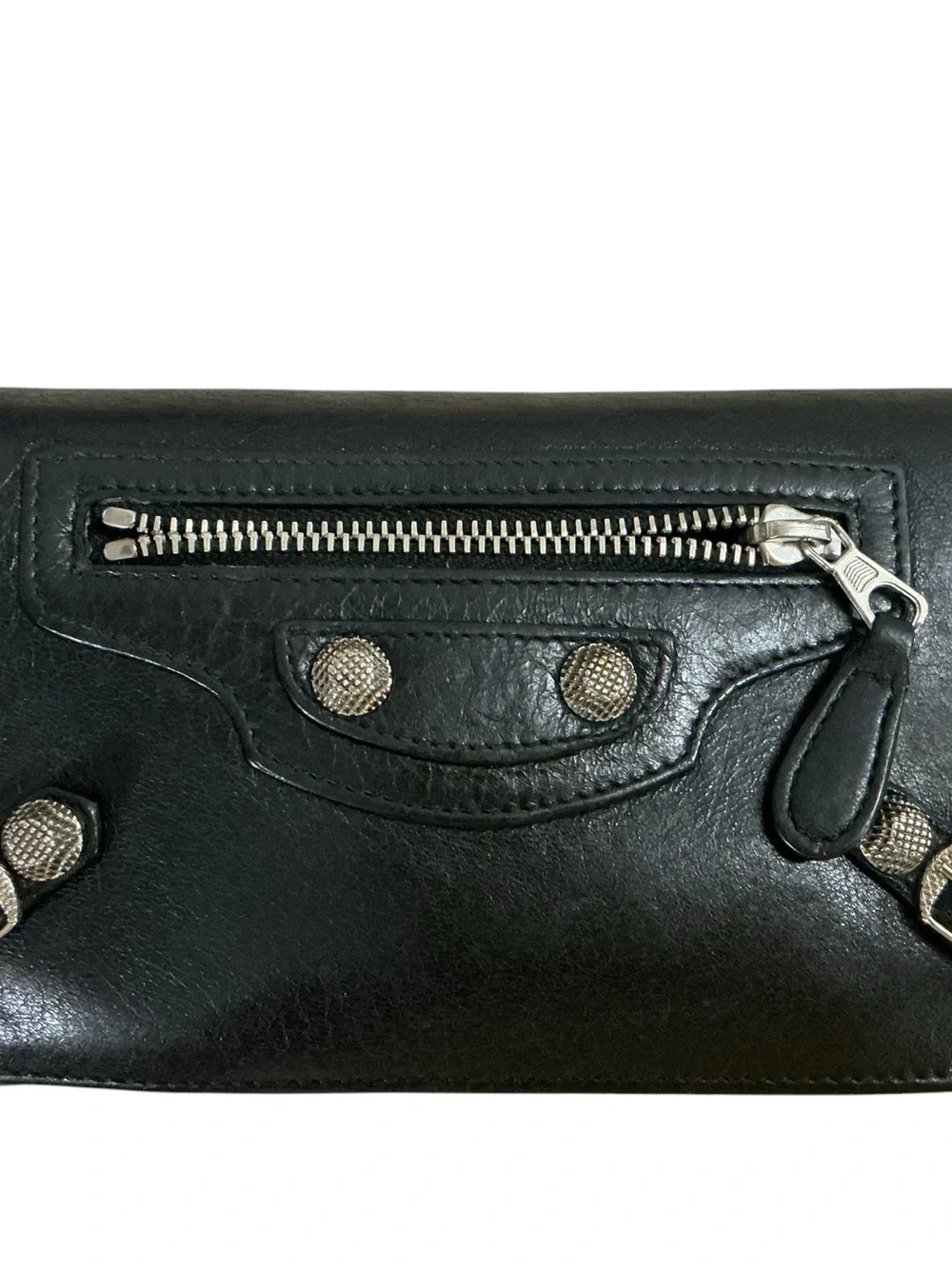 Balenciaga Black Leather with Silver Hardware